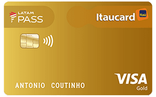 Imagem do cartão LATAM PASS Itaucard Visa Gold